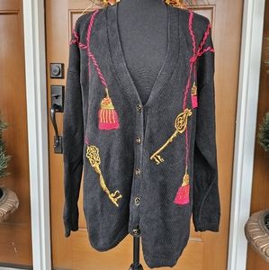 Vintage Maggie Lawrence Collection Sweater Cardigan with Gucci vibes